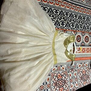 Gold and white dress